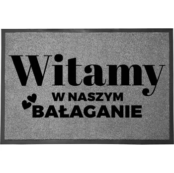 Rohožka ŠEDÁ VSTUPNÍ ROHOŽKA 60X40 POD DVEŘE VÍTÁME V NAŠEM