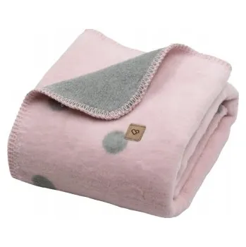 Dětská deka Dětská bavlněná deka pro miminka 75x100 cm, růžovo-šedá ZAFFIRO