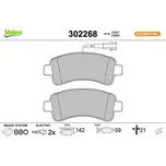 Sada brzdových destiček, kotoučová brzda VALEO 302268