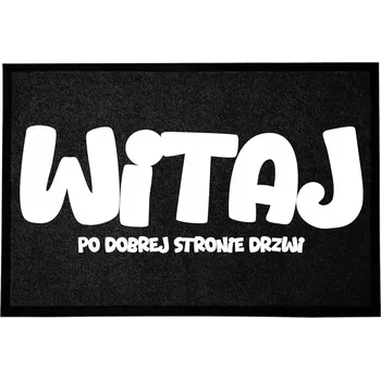 ČERNÁ VSTUPNÍ PODLAHOVÁ ROHOŽKA 60 X 40 CM POD DVEŘE NA STRANĚ STROMŮ