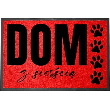 ČERVENÁ VSTUPNÍ ROHOŽKA PŘED DVEŘE 60X40CM - PROTIŠPINIVÁ, IDEÁLNÍ PRO DOMÁCNOSTI SE ZVÍŘATY