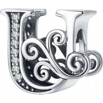 Přívěsek Přívěsek Charms Písmeno U MODA TRUSKY Stříbro 925