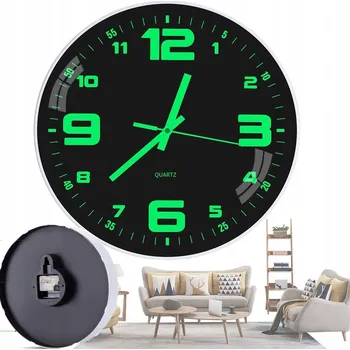 Hodiny HODINY NÁSTĚNNÉ, SVÍTÍCÍ NÁSTĚNNÉ HODINY, 30 CM, MODERNÍ NÁSTĚNNÉ HODINY