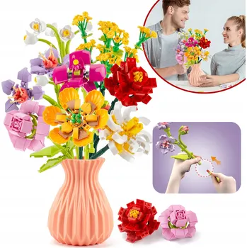 Obraz Kytice květin, Stavebnice hraček, 8 kytic, Dekorace do bytu