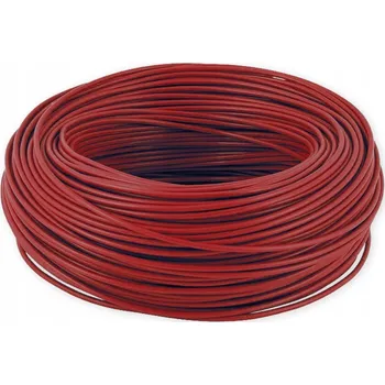 elektrický kabel Vodič lanko 0,5 mm2 červený LGY 0,5 mm2 Elektrokabel 100 m