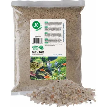 JK ANIMALS Přírodní křemičitý písek do akvária a terária 2 kg