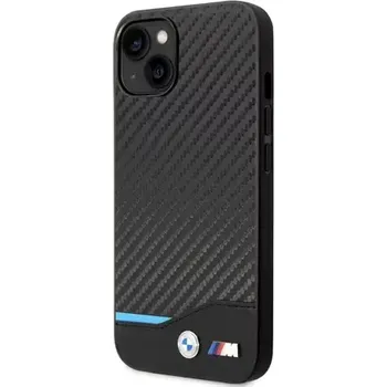 BMW M PU Carbon Blue Line Zadní Kryt pro Apple iPhone 14 černá (3666339067168)