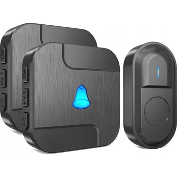 Domovní zvonek SURFOU Bezdrátový Zvonek 300m Vodotěsný 2 Přijímače 55 Melodií