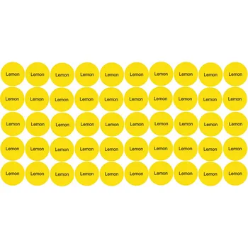 samolepka Štítky / samolepky na vzorky roll-on, 50 ks, citron, 13 mm