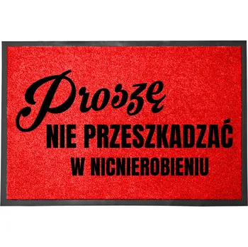 Rohožka ROHOŽKA ČERVENÁ POD DVEŘE 60X40CM - NICNIEROBIENIE