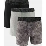 Under Armour Pánské boxerky M UA Perf Tech 6 palců – 3 kusy Šedé