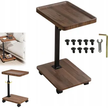 Konferenční stolek Přistavný stolek k posteli pro nemocné, seniory a osoby se zdravotním postižením s regulací