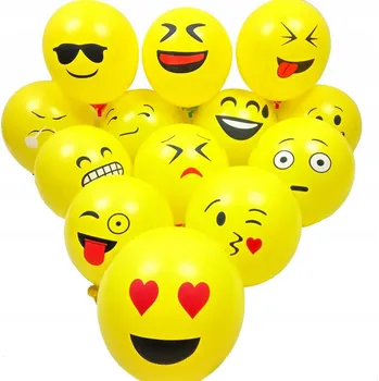 Balónek Balónky Fiorello Emoty party metalické 30 cm 12 Ks