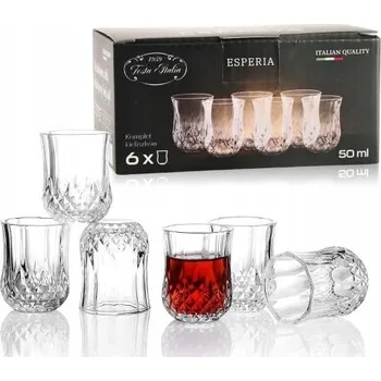 Sklenice Sklenička na vodku Festa Italia ESPERIA čirá 50 ml, 6 ks