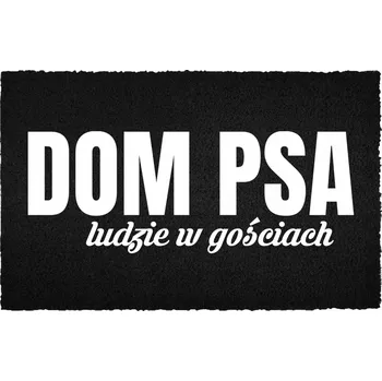 Rohožka KOKOSOVÁ ROHOŽKA ČERNÁ VSTUPNÍ 60X40CM PŘED DVEŘE DO DOMU SE PSEM