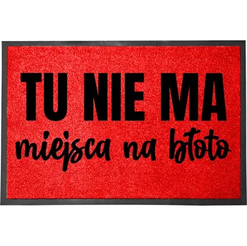 ČERVENÁ VSTUPNÍ ROHOŽKA 60X40 CM PŘED DVEŘE NA BOTY, PROTI BLÁTU