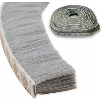 Těsnění do okna a dveří Samolepicí těsnění do okna skříně dveří, kartáčované, 9 x 23 mm, 4,9 m
