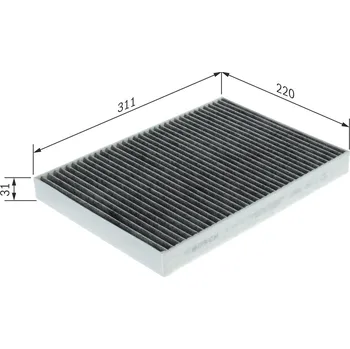 Klimatizace automobilu Filtr, vzduch v interiéru BOSCH 1 987 435 560
