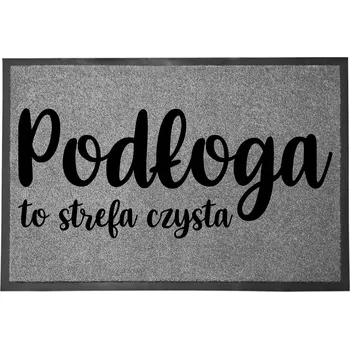 Rohožka VCHODOVÁ ROHOŽKA ŠEDÁ 40X60 CM KE DVEŘÍM VTIPNÁ ZÓNA ČISTOTY