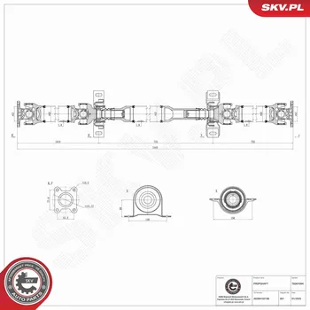 Hřídel nápravy Hnací hřídel ESEN SKV 76SKV094