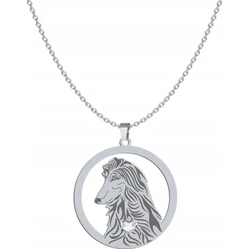 Náhrdelník Afghánský chrt Náhrdelník STŘÍBRO 925 GRAVÍROVÁNÍ VĚNOVÁNÍ DÁREK