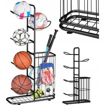 Úložný box STOJAN NA MÍČE NA FOTBAL, BASKETBAL S PŘÍDAVNÝM ORGANIZÉREM
