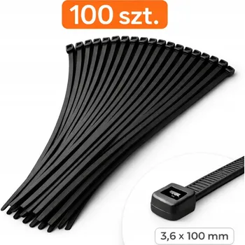 Zahradní hadice Hadicová spona kabelová 3,6 × 100 mm černá – nylon PA samouzavírací.