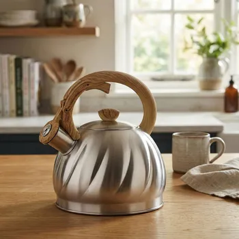Konvice na čaj Čajník s píšťalkou MONDEX TOD 2,0 l stříbrný