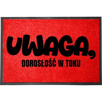 Rohožka ROHOŽKA ČERVENÁ PODLAHOVÁ VSTUPNÍ 60X40CM KE DVEŘÍM DOSPĚLOST V PROCESU