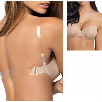 Podprsenka Podprsenka bardotka s push-up efektem a holými zády SieLei italská béžová 85B