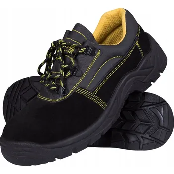 Pracovní obuv Pracovní boty s špičkou kožené polobotky Velurová kůže YESBLK typ S1 vel. 44