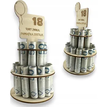 Obraz Dort s penězi na 18 20 25 30 40 60 70. narozeniny, vlastní gravírování