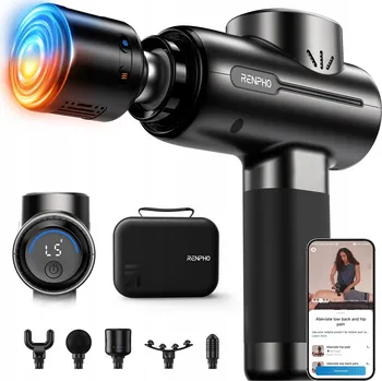 Masážní přístroj RENPHO Masážní Přístroj s funkcí tepla a chladu, přenosný Masážní Přístroj na svaly s aplikací