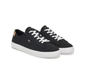 Dámské tenisky Tenisky Tommy Hilfiger Vulc Canvas Lace Up Sneaker FW0FW08647 Černá 37
