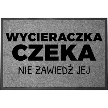 Rohožka VSTUPNÍ ROHOŽKA ŠEDÁ 40X60 CM KE DVEŘÍM VTIPNÁ ZÁBAVNÁ "NEZKLAM JI"