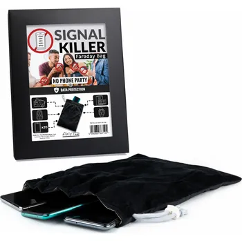 Pouzdro na mobilní telefon Signální blokovací vak Froster černý, textilní