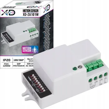 Pohybové čidlo Pohybový senzor soumraku LED, mikrovlnný, nástěnný