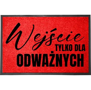 Rohožka ČERVENÁ VSTUPNÍ ROHOŽKA 60X40 cm - PRO DOMÁCNOST, VTIPNÝ DESIGN PRO ODVÁŽNÉ