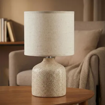 Lampička Stolní lampa MONDEX LETI 10×14×28,5 cm béžová
