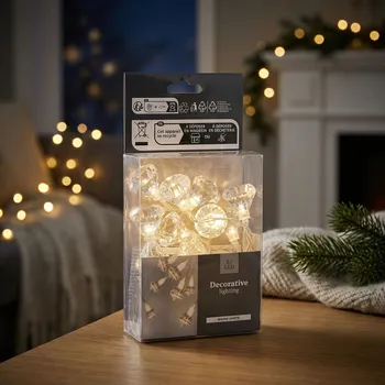 Lampička LED řetěz diamantový MONDEX teplá bílá 10 LED