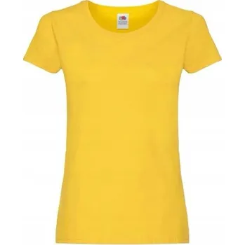 Dámské tričko Dámské Tričko Valueweight Fruit of the Loom tmavě žluté, velikost M