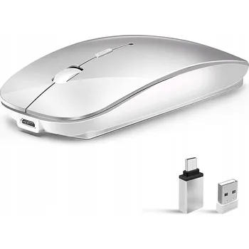 Myš BEZDRÁTOVÁ MYŠ TICHÁ MYŠ S USB-C ADAPTÉREM NABÍJECÍ MYŠ