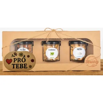 Dárková krabička Dárková sada Kešu či Mandlí 3ks NAMIXUJ si SÁM pro Tebe (Dárková sada Kešu či Mandlí 3ks NAMIXUJ si SÁM pro Tebe)