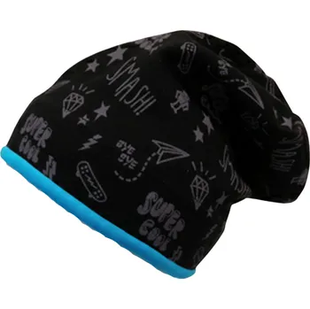 Čepice Chlapecká podzimní/jarní čepice Rockino - černá barva