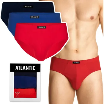 Slipy ATLANTIC 3SMP-129 Pánské slipy CLASSIC 3-BALENÍ - XXL