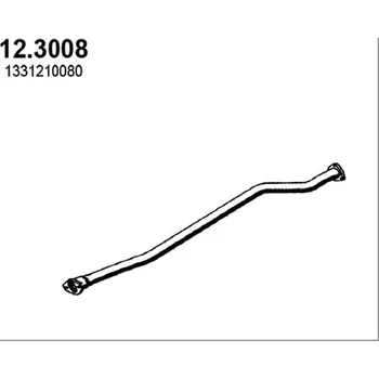 Výfukový systém Výfuková trubka ASSO 12.3008