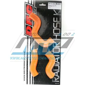 Auto-moto Hadice chladiče DRC RADIATOR HOSE KIT - DRC D47-01-878 - KTM 450SXF / 13-15 + 450SMR - oranžové (sada 3ks) DF4701878