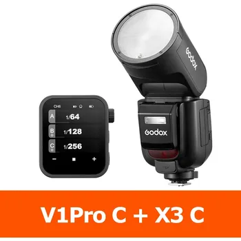 Blesk s kruhovou hlavou Godox V1 Pro C pro Canon s řídící jednotkou X3, TTL , HSS - doprava zdarma