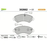 Sada brzdových destiček, kotoučová brzda VALEO 302662