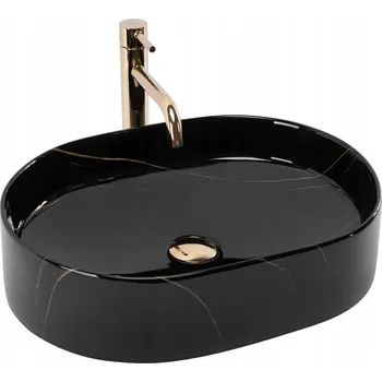 Umyvadlo REA UMYVADLO NADIA 50 BLACK STONE - NA DESKU